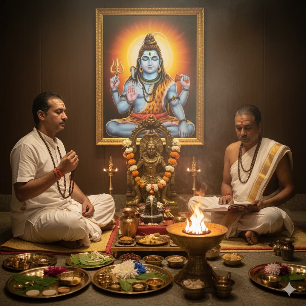 Traditional Hindu pooja service: Mahamrityunjaya Jaap performed by experienced pandit in Pune, India