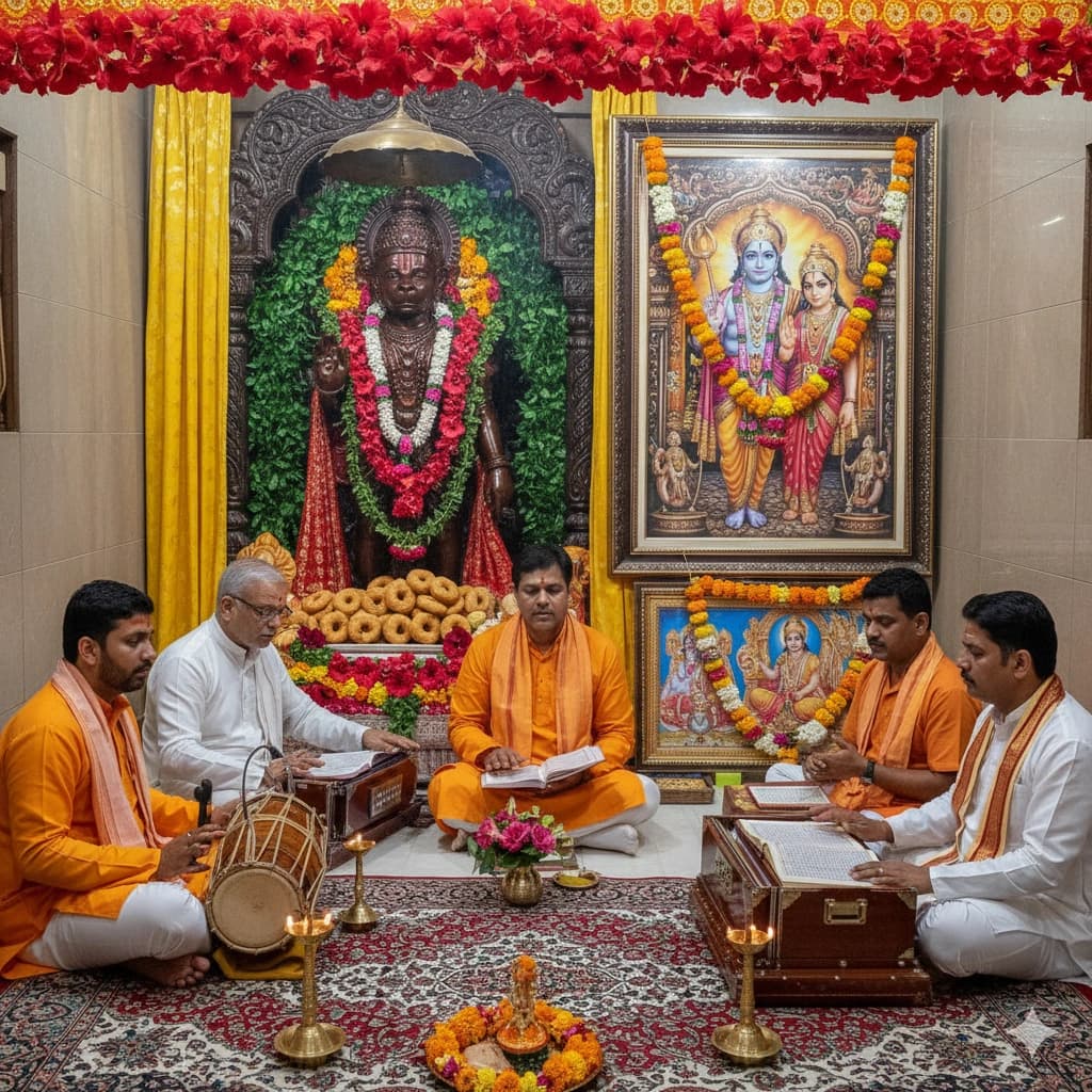 Traditional Hindu pooja service: Sunderkand Path performed by experienced pandit in Pune, India