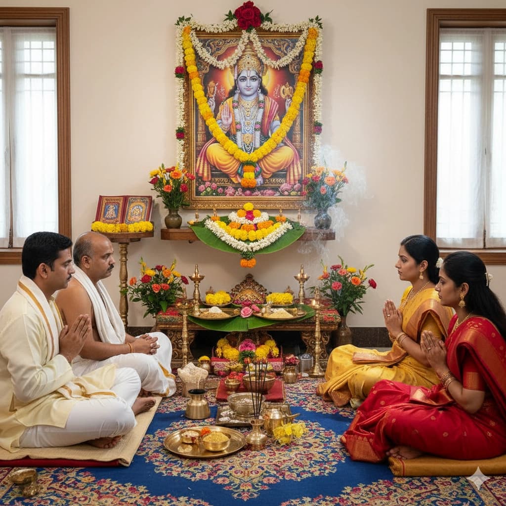 Traditional Hindu pooja service: Satyanarayan Puja performed by experienced pandit in Pune, India